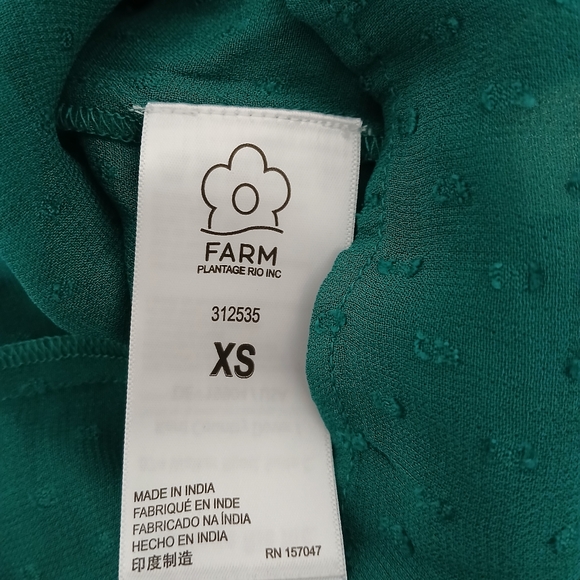 Farm Rio Emerald Ruffle Long Sleeve Blouse - Picture 9 of 10